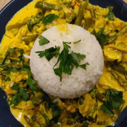 Curry z dorszem - podane