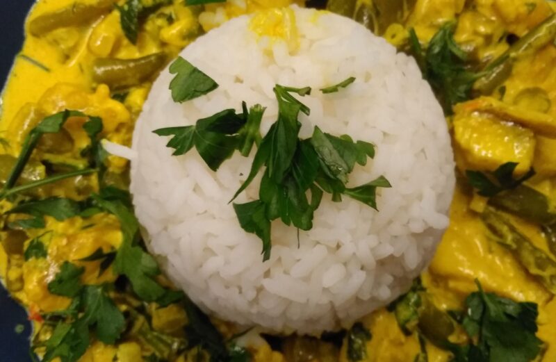 Curry z dorszem - podane