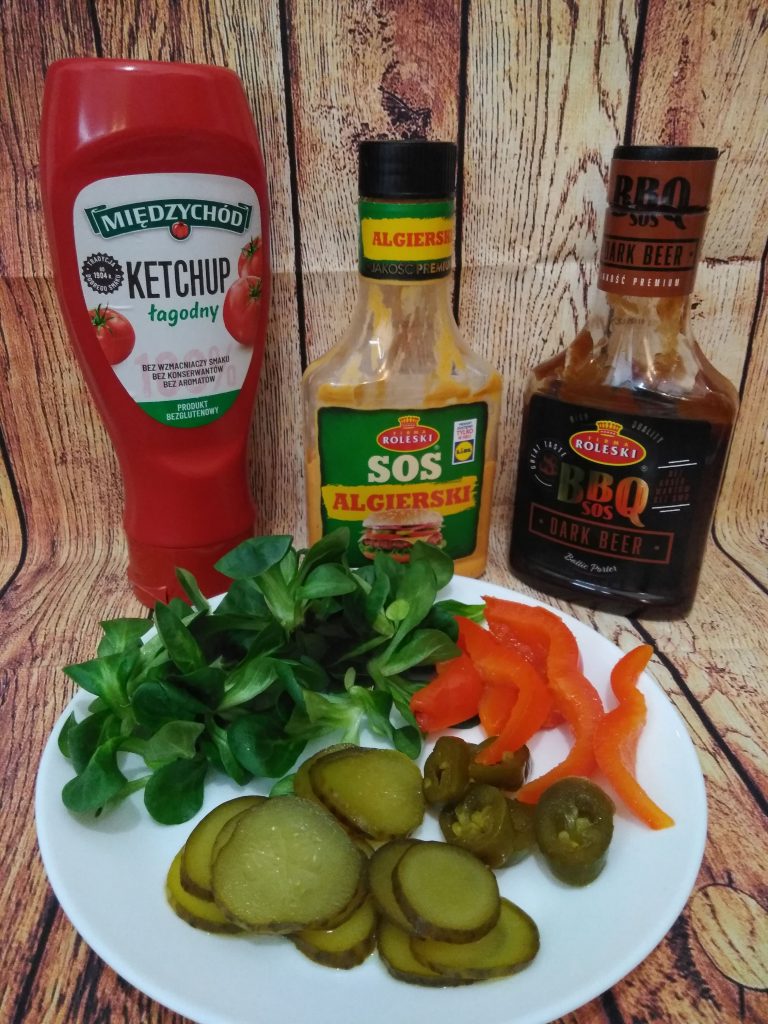 Domowe burgery wołowe - składniki