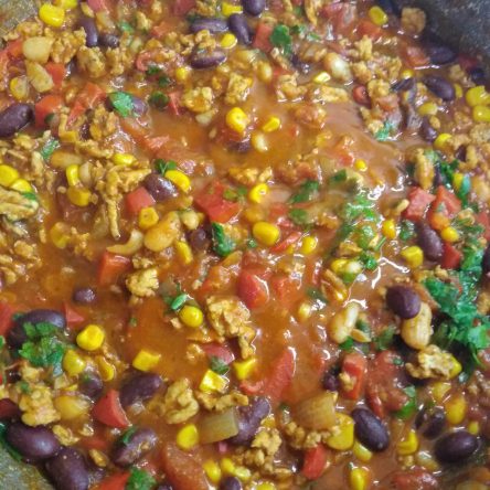 Chilli con carne z mięsem z indyka - proces gotowania