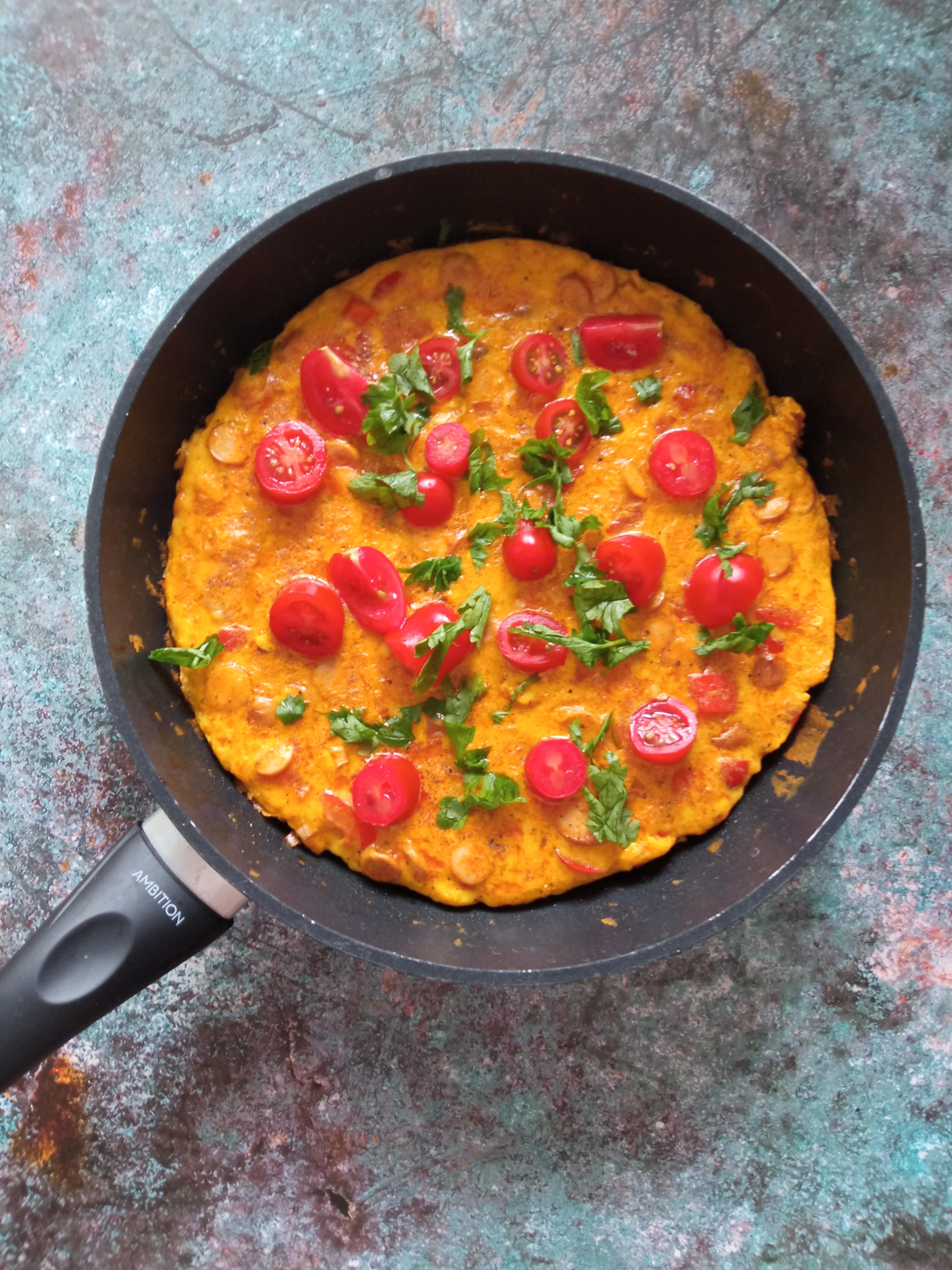 Szybki serowy omlet