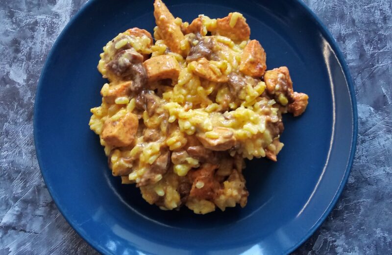 Risotto z leśnymi grzybami i kurczakiem